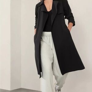 Athleta Women's Stellar Trench Coat - XS- Black - NWT
